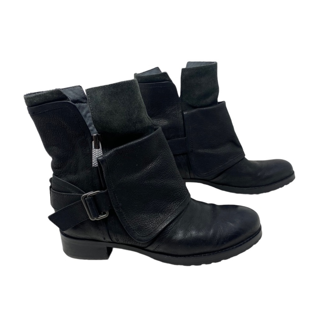 Luxury Rebel Lucy Black leather biker moto boots